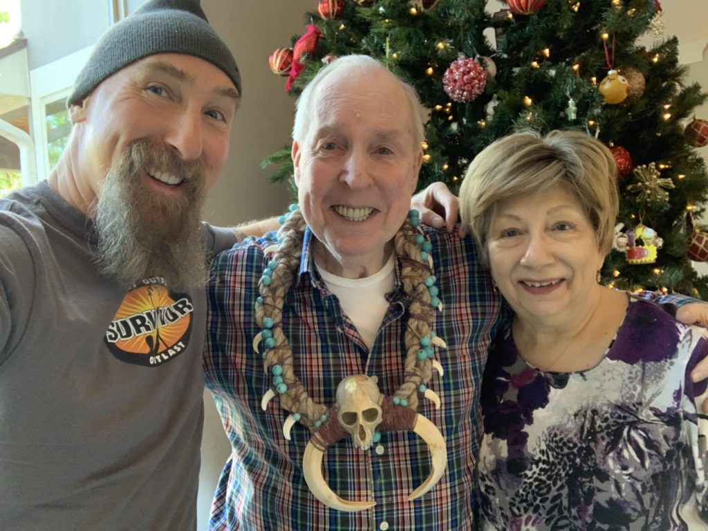 Mike Gabler (L) with his parents, Bob and Joan Gabler. Bob Gabler served as a Green Beret in the Army Reserves.