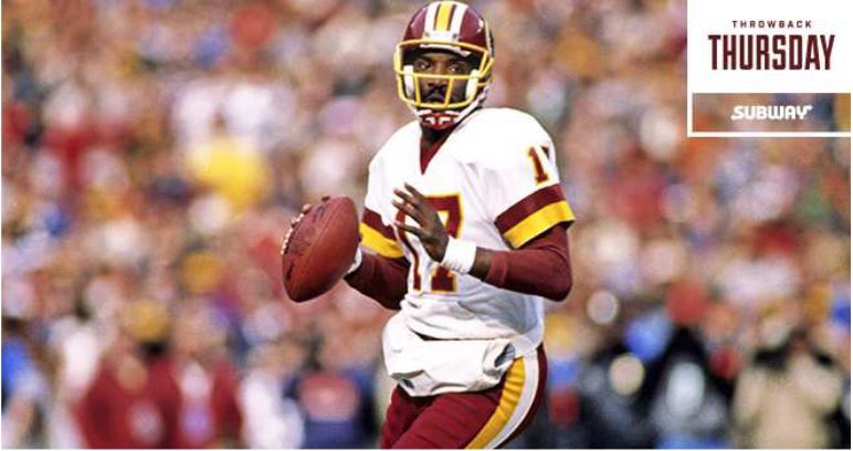 Redskins quarterback Doug Williams was in awe when he first met two of the team's legendary players, Bobby Mitchell and Charley Taylor.
