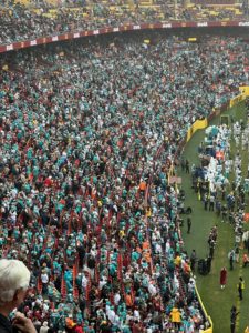 Miami Dolphins fans hijack FedExField during the 45-15 win over Washington on Dec. 3, 2023.