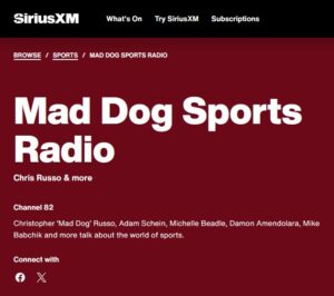 George Allen: A Football Life was featured on SiriusXM's Mad Dog Sports Radio.